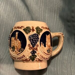 Vintage Ceramic Mug with Castle Design